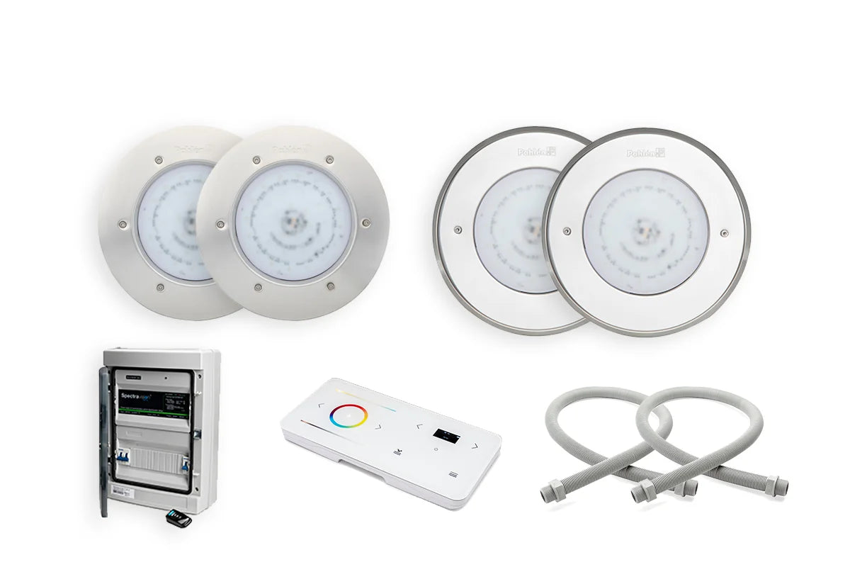 Bassenglys i rustfritt stål