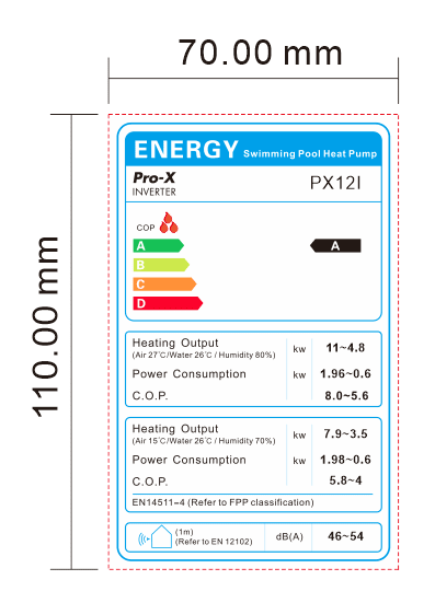 Bassengvarmepumpe PRO-X INVERTER 12kW WIFI R32