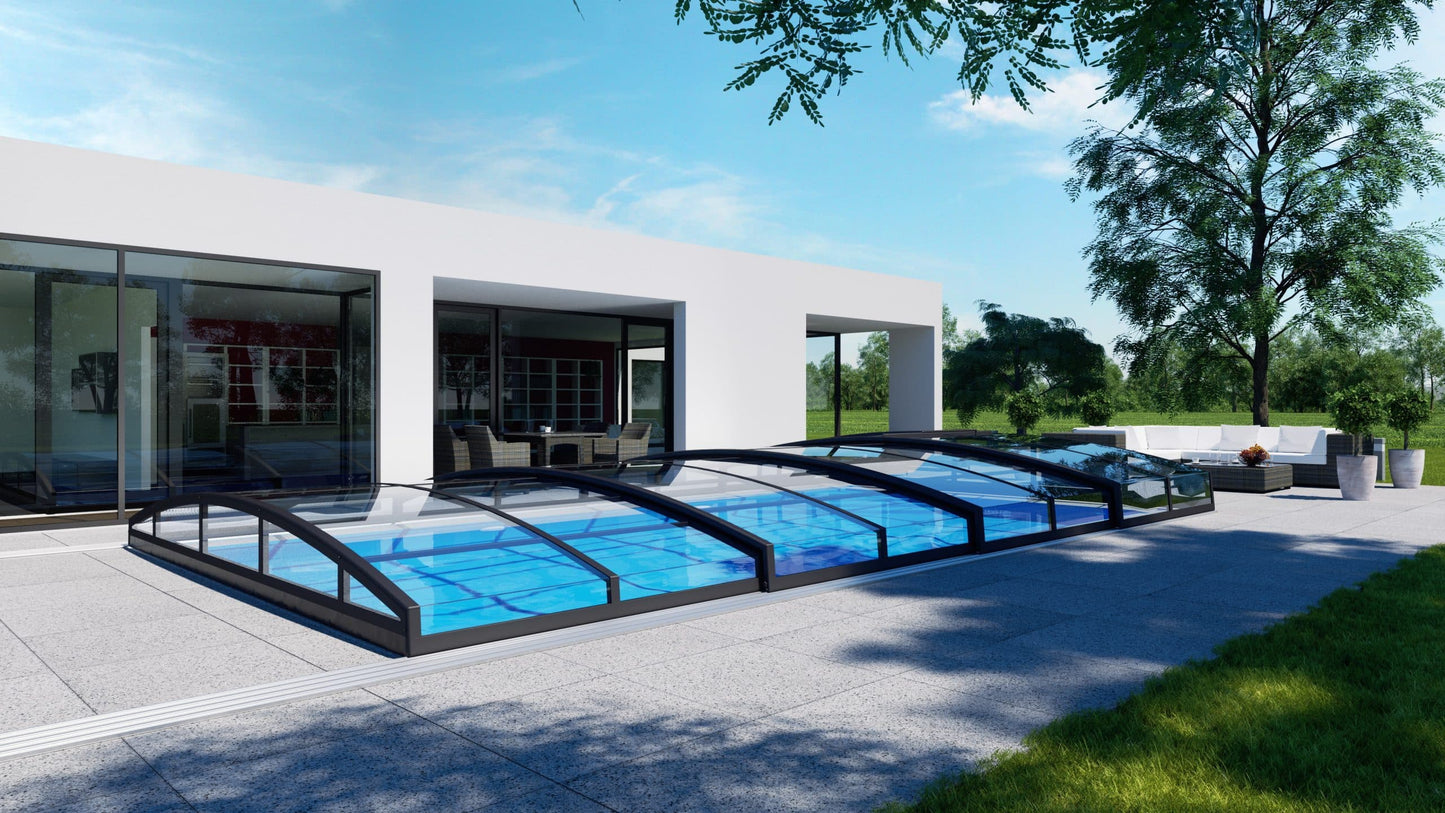 Poolovertræk Infinity 4×8 Klar plastik