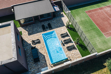 Glassfiberbasseng Aruba Plus 8,00m x 3,70m x 1,50m