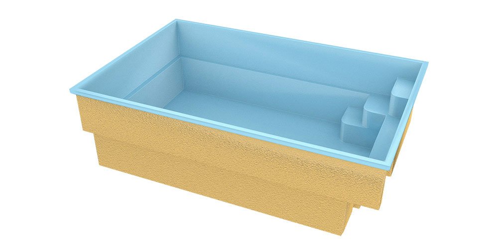 Glasfiberpool Victoria 4,70m x 2,70m x 1,30m