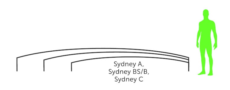 Bassengovertrekk Sydney 3×6 (enkelt skinne, antrasitt)